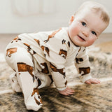 Planets Bamboo Zipper Footed Romper