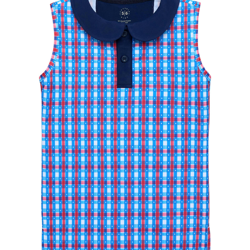 red white and gingham girly girl tank