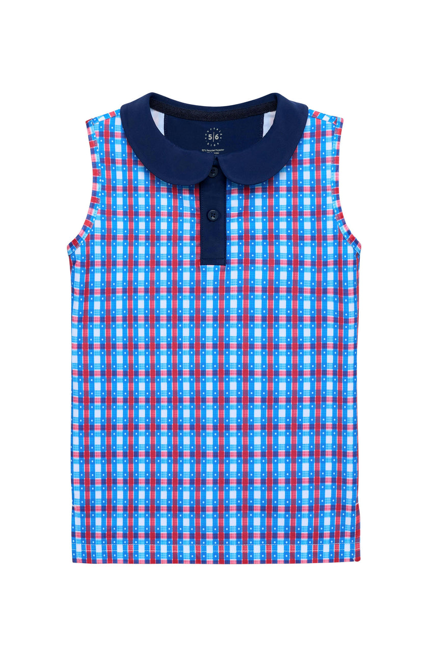 red white and gingham girly girl tank
