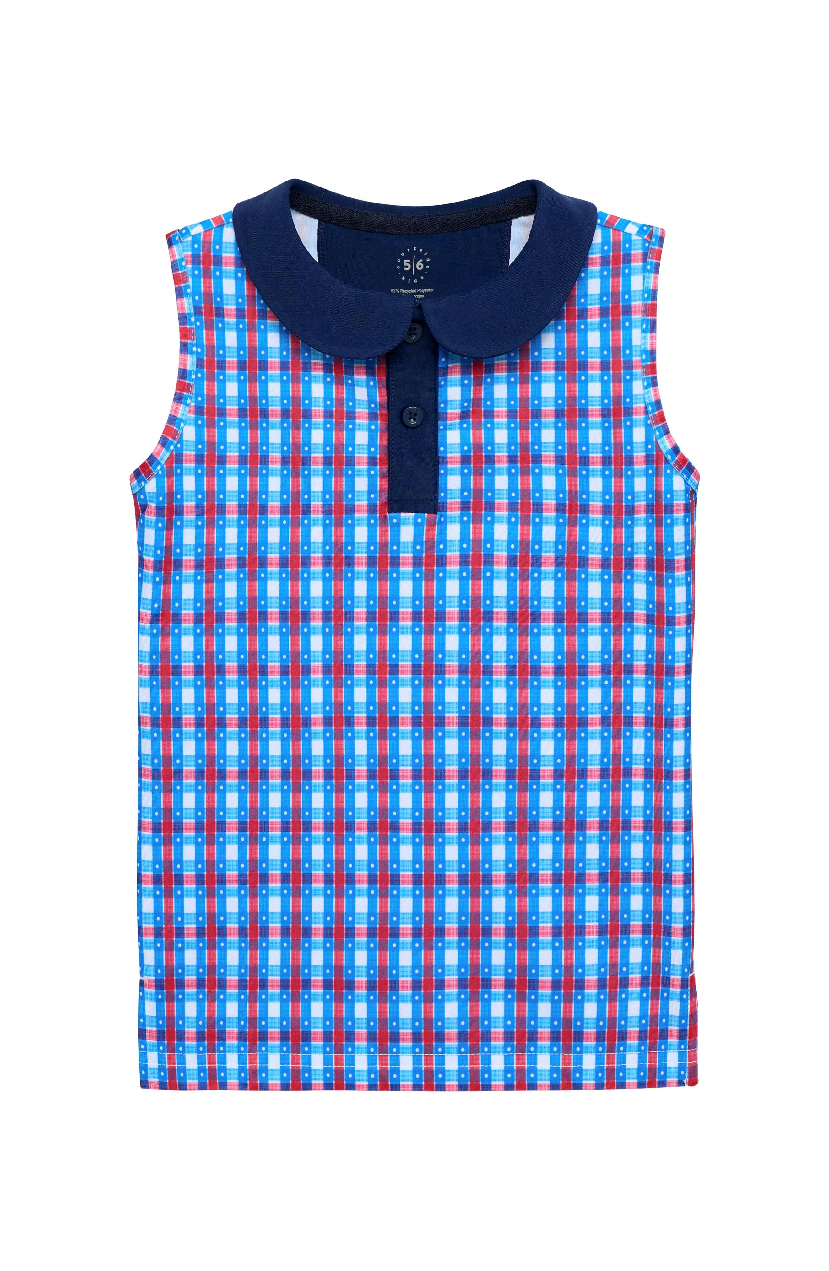 red white and gingham girly girl tank