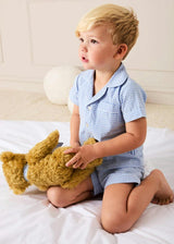 Beauchamp Gingham Short Pyjamas in Blue (18mths- 10yrs)