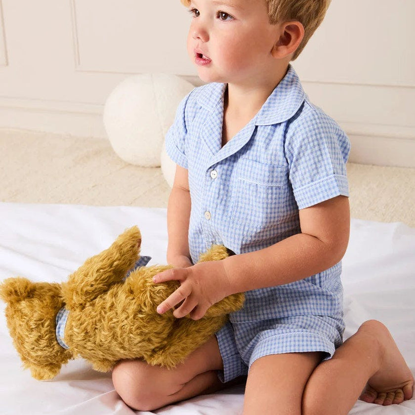 Beauchamp Gingham Short Pyjamas in Blue (18mths- 10yrs)