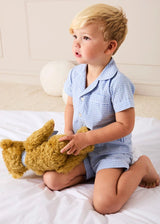 Beauchamp Gingham Short Pyjamas in Blue (18mths- 10yrs)