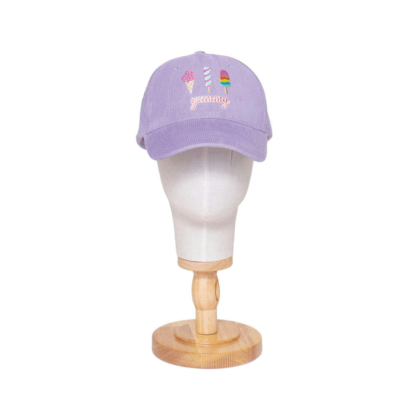 Corduroy Baseball Hat – Ice Cream Applique & Patches