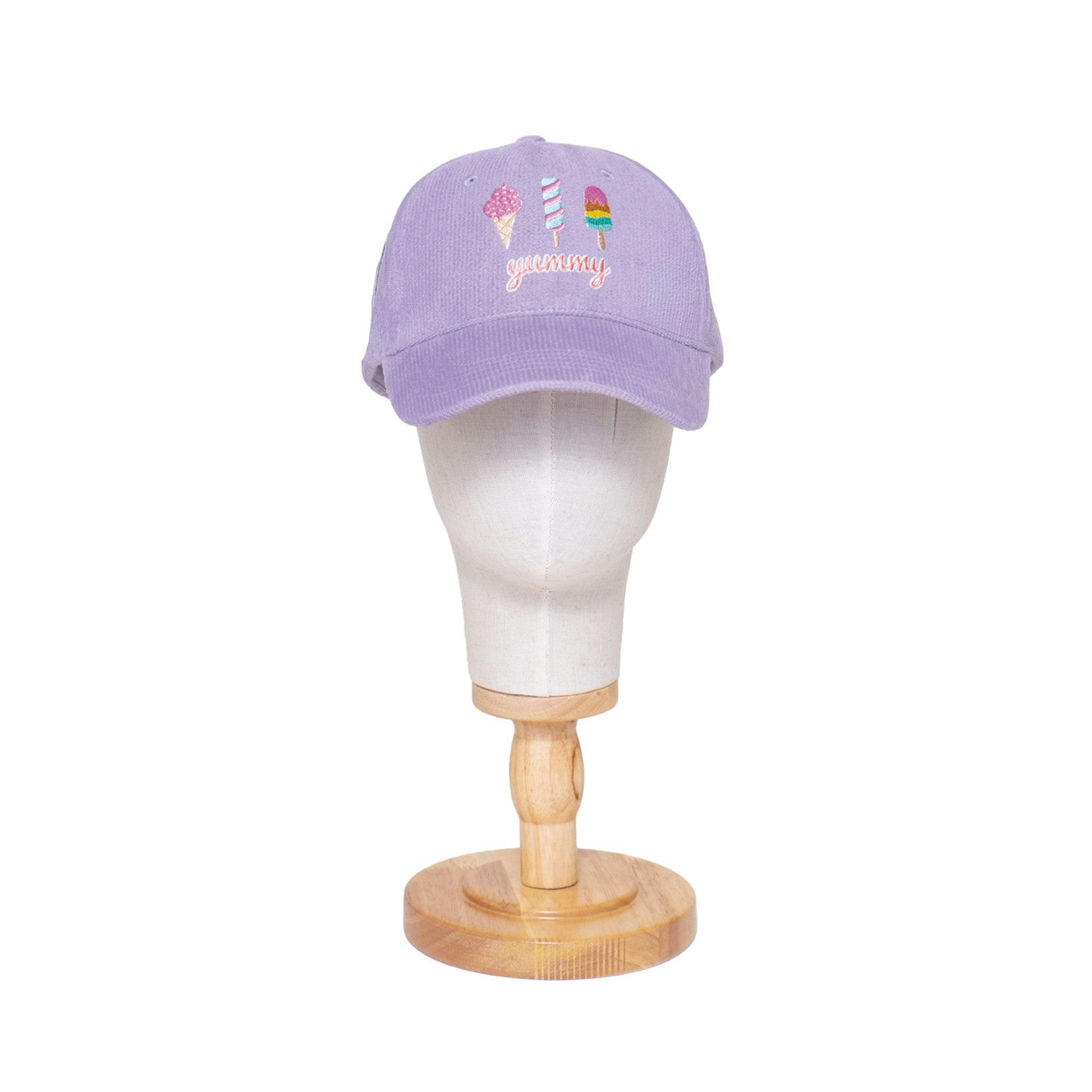 Corduroy Baseball Hat – Ice Cream Applique & Patches
