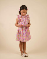 Florence Dress - Emma Floral Purple print