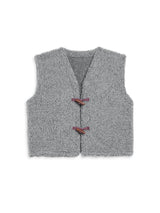 merino wool vest - stone grey