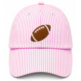 Women's Adult Football Bow Baseball Hat