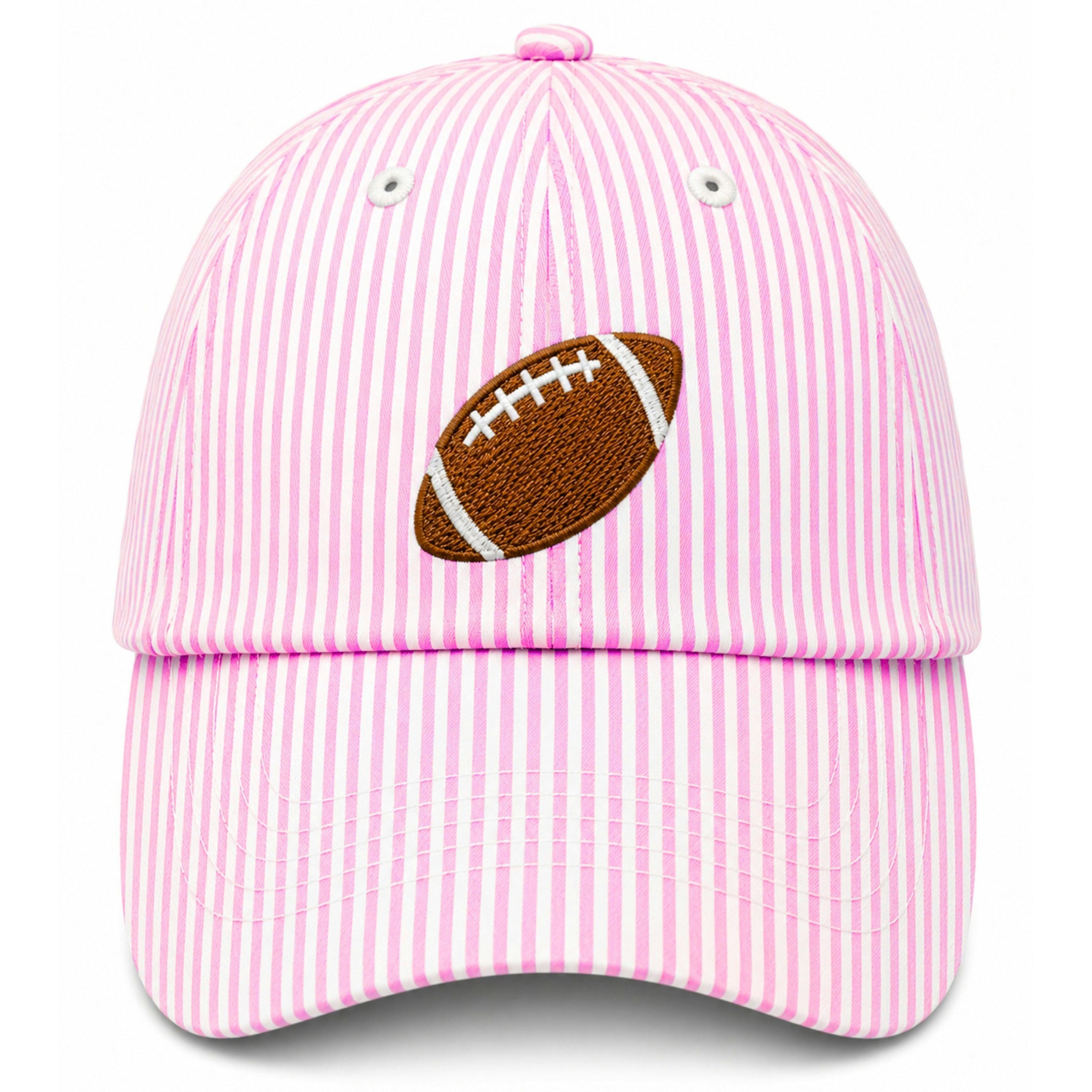 Women's Adult Football Bow Baseball Hat