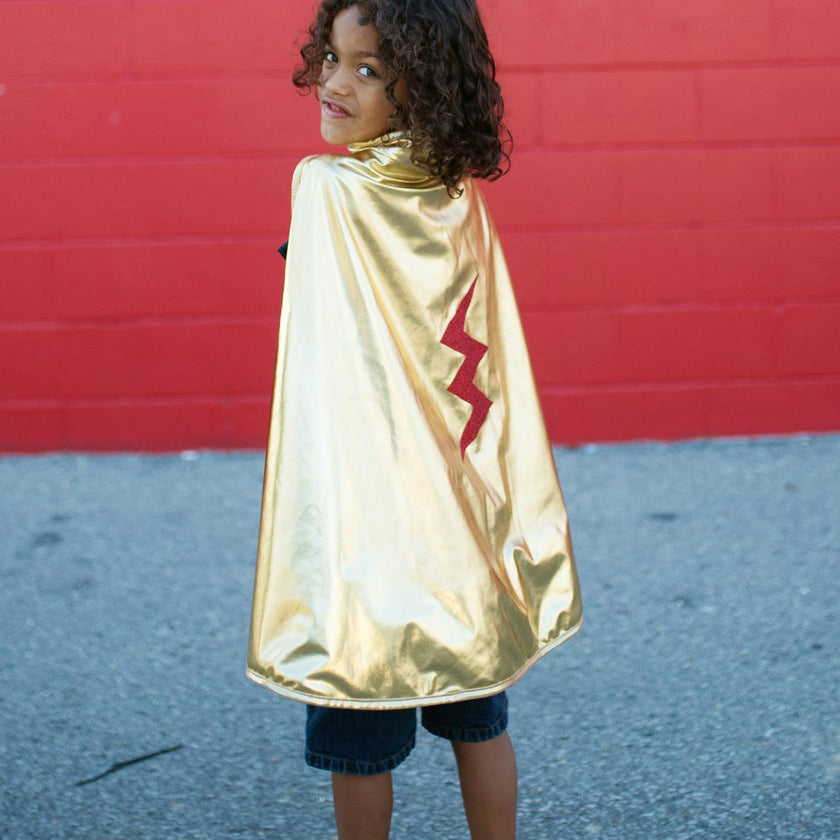 Gold and Red Reversible Wonder Cape