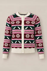 Cornelia Cardigan in Festive Fair Isle