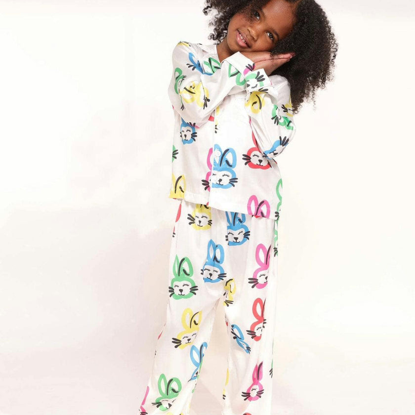 Graffiti Silk Pajamas Set