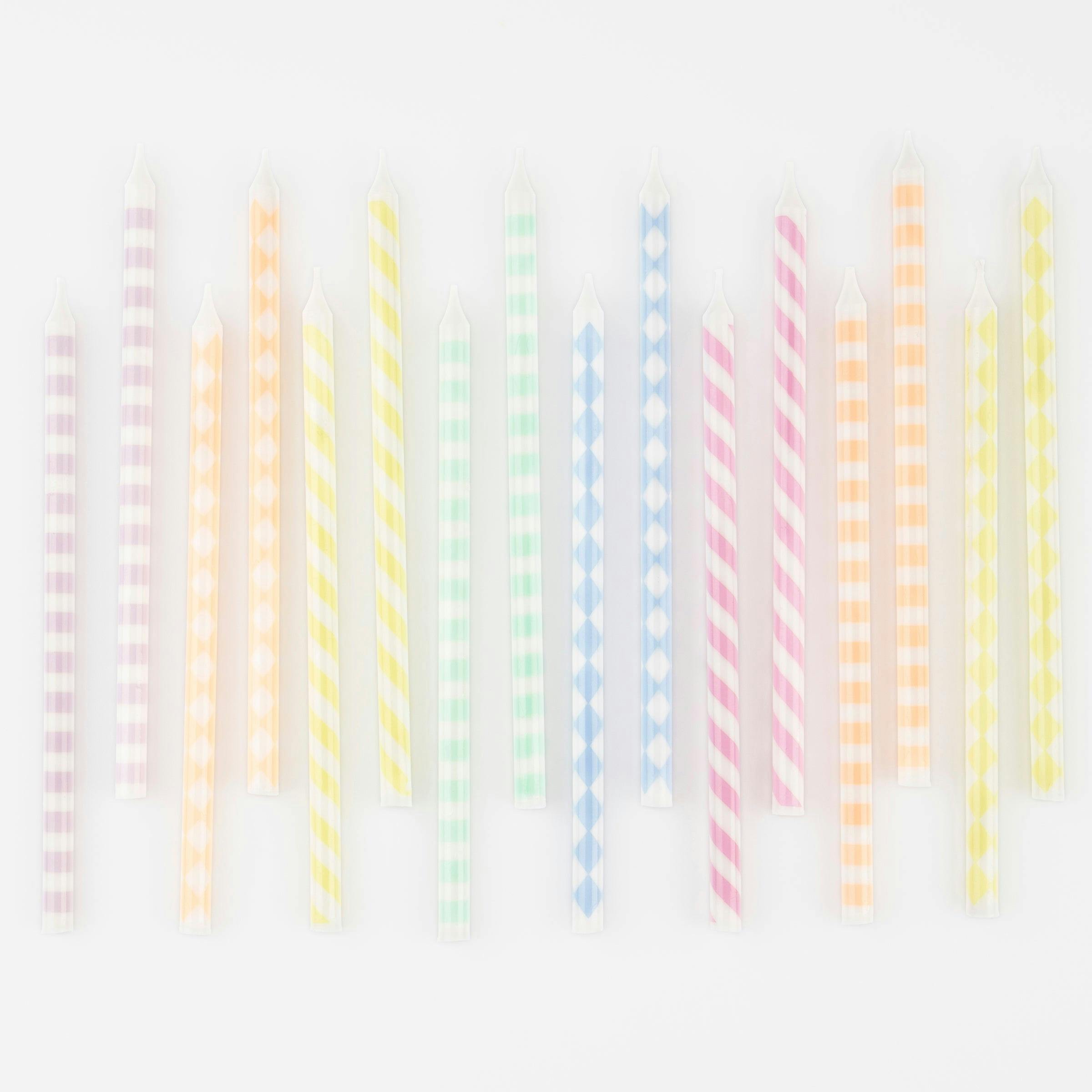 Pastel Patterned Candles