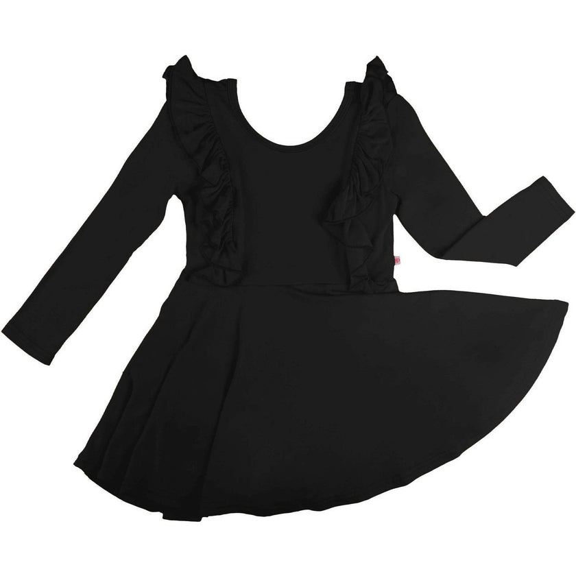 Long Sleeve Ruffle Twirl Dress