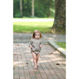 Autumn Plaid Round Neck Long Sleeve Romper