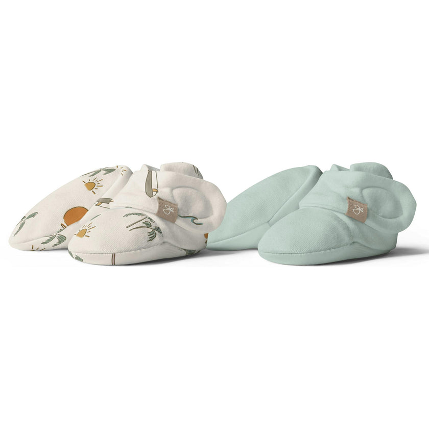 STAY ON 2-PACK BOOTS | MANY MOONS + PEBBLE — Bamboo Organic Cotton Blend