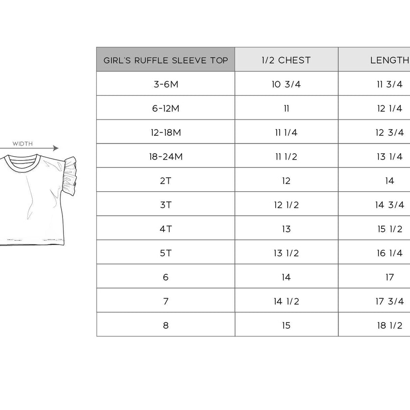 Girl's Ruffle Sleeve Top