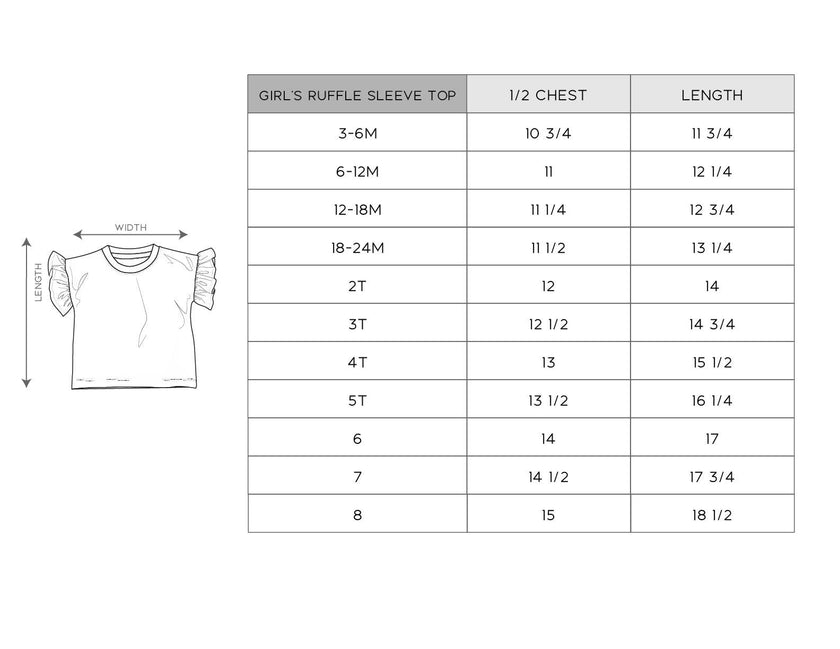 Girl's Ruffle Sleeve Top