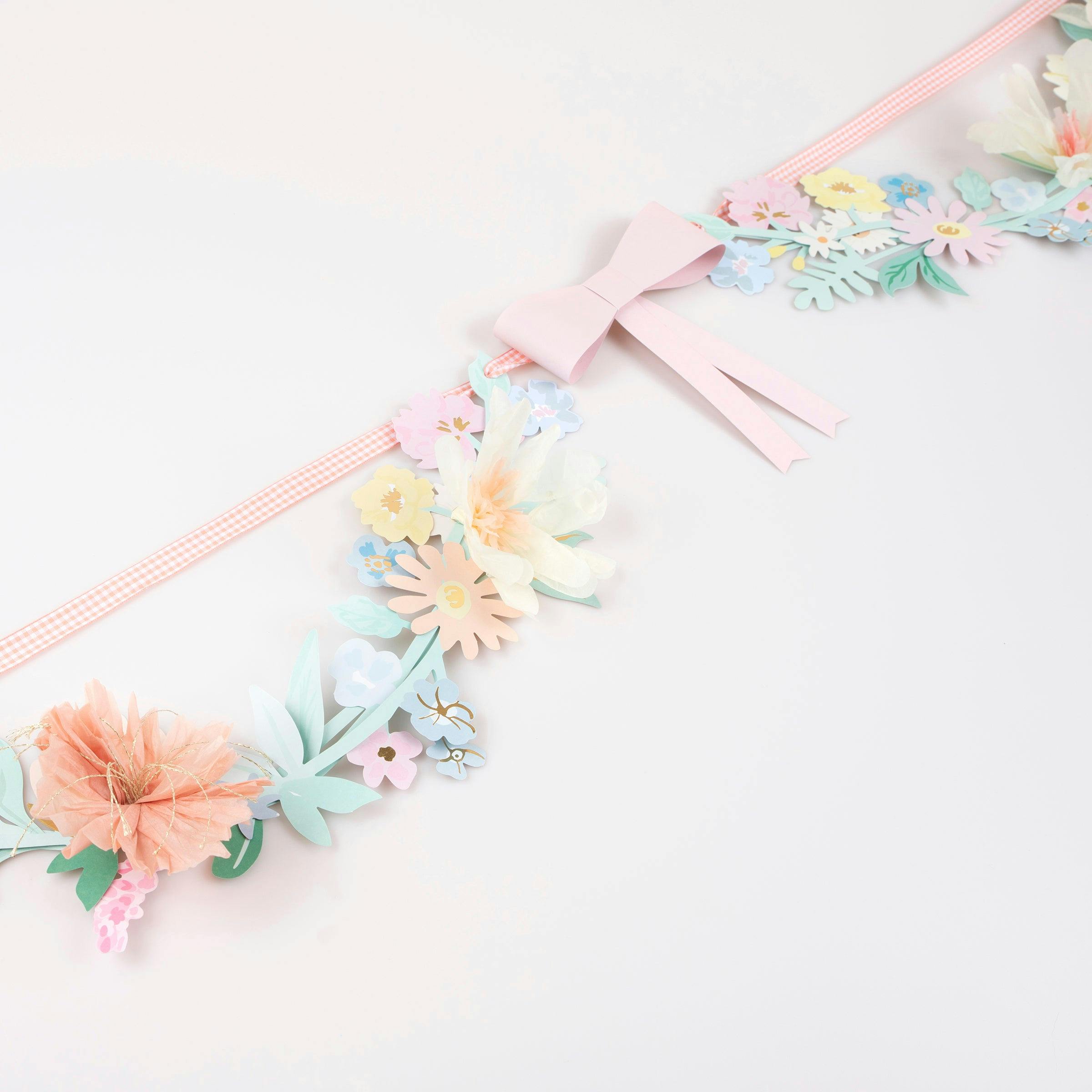 Flower & Bow Garland
