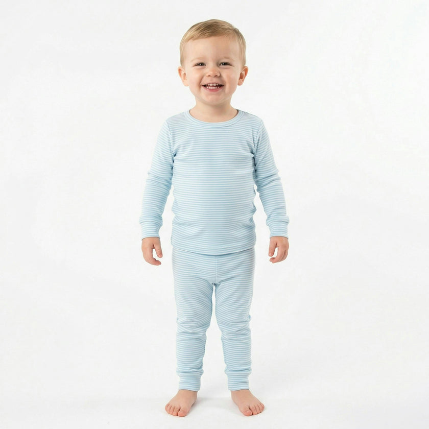 Seaside Stripe Bamboo Toddler Pajama Set