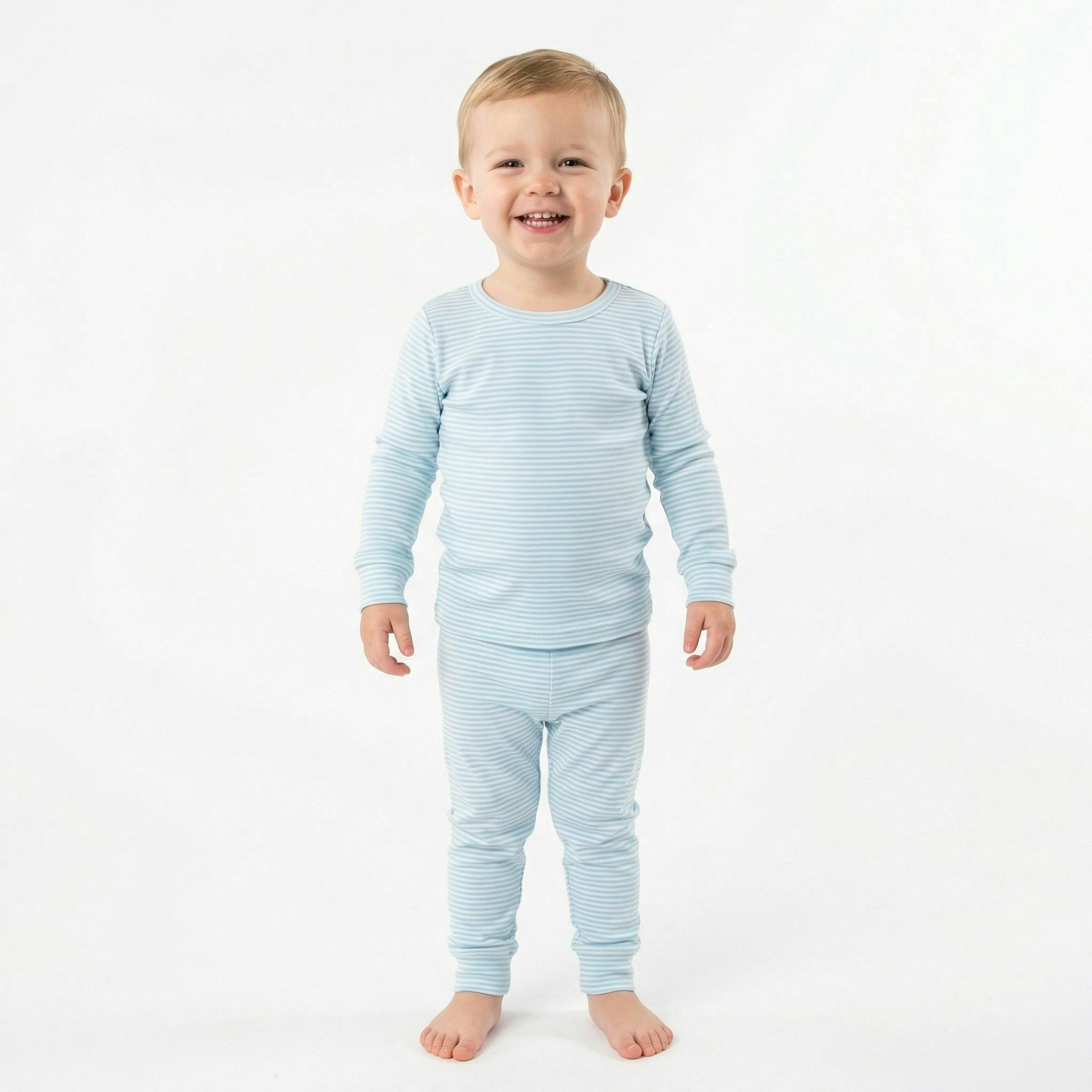 Seaside Stripe Bamboo Toddler Pajama Set