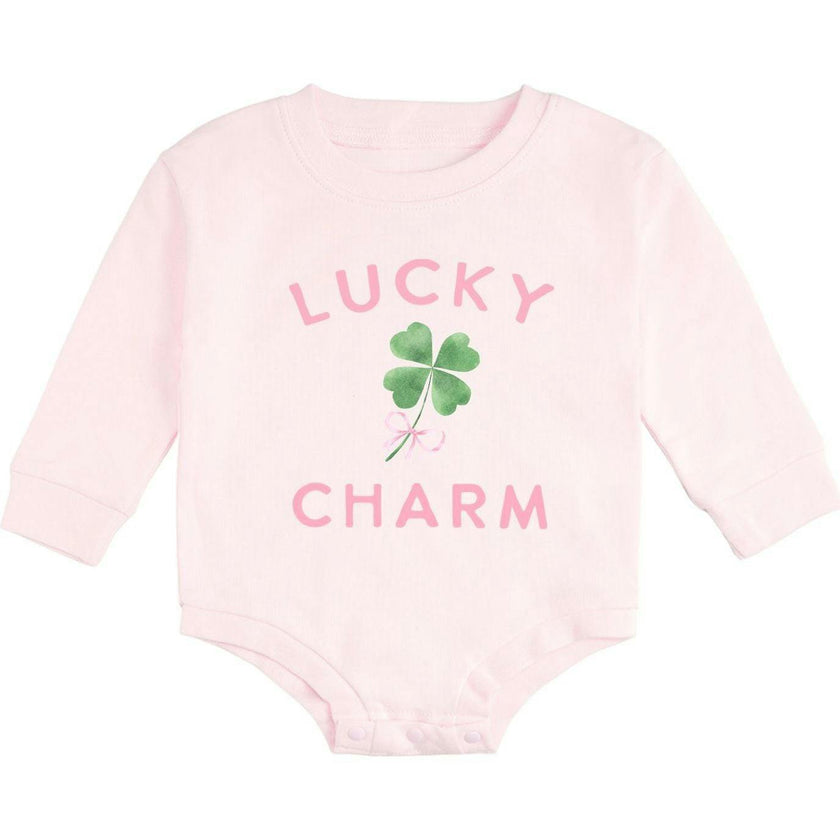 Lucky Charm St. Patrick's Day Long Sleeve Romper