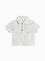 Ezra Muslin Henley - Pinehurst / Powder + Shell