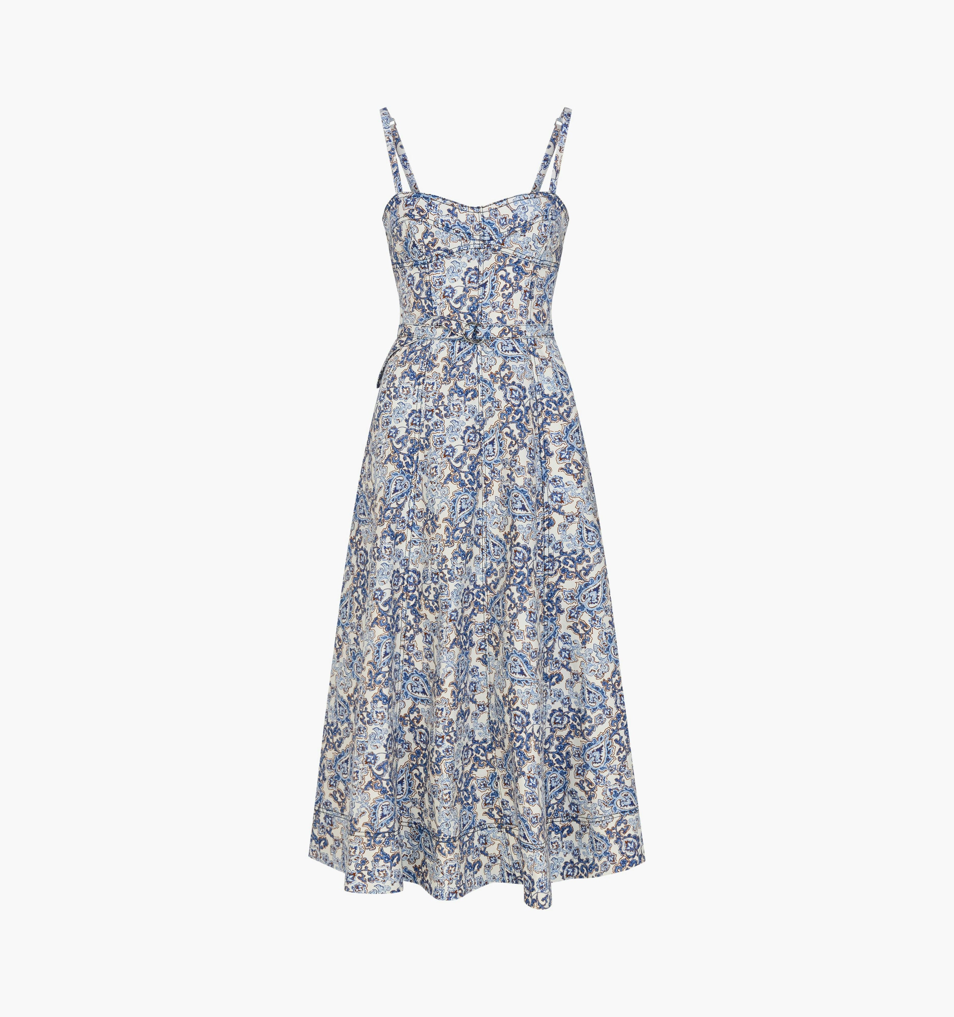 The Fiona Dress -  Chedworth Paisley Blue