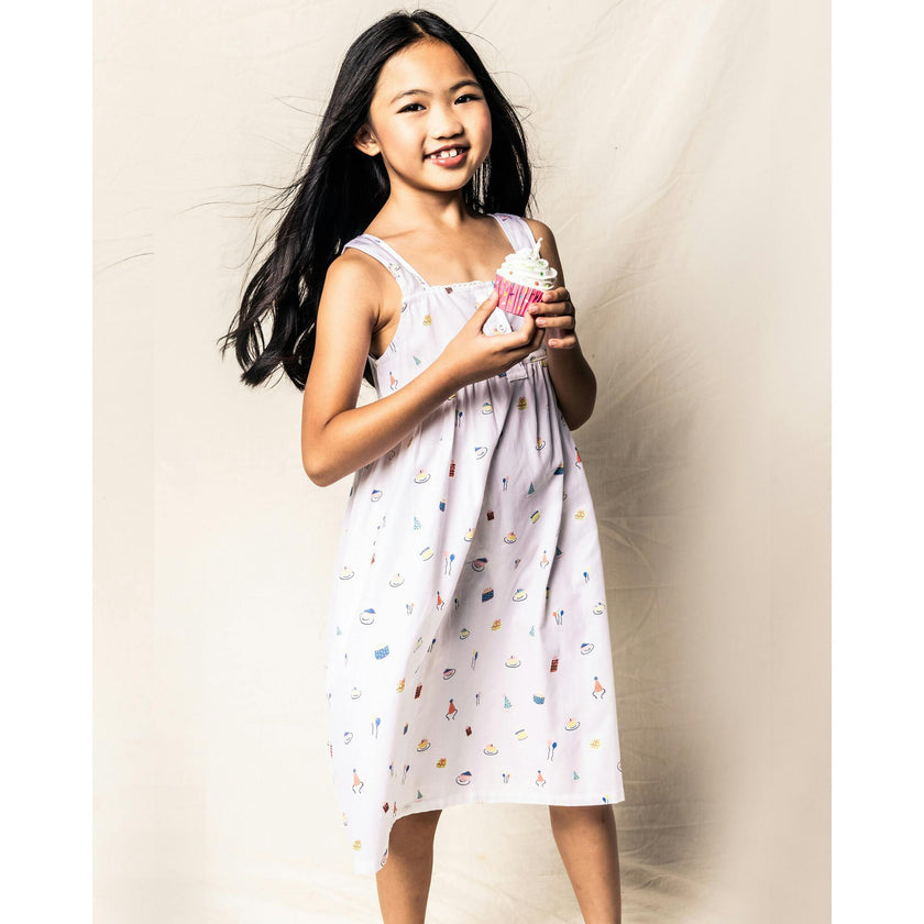 Girl's Twill Charlotte Nightgown in Birthday Wishes