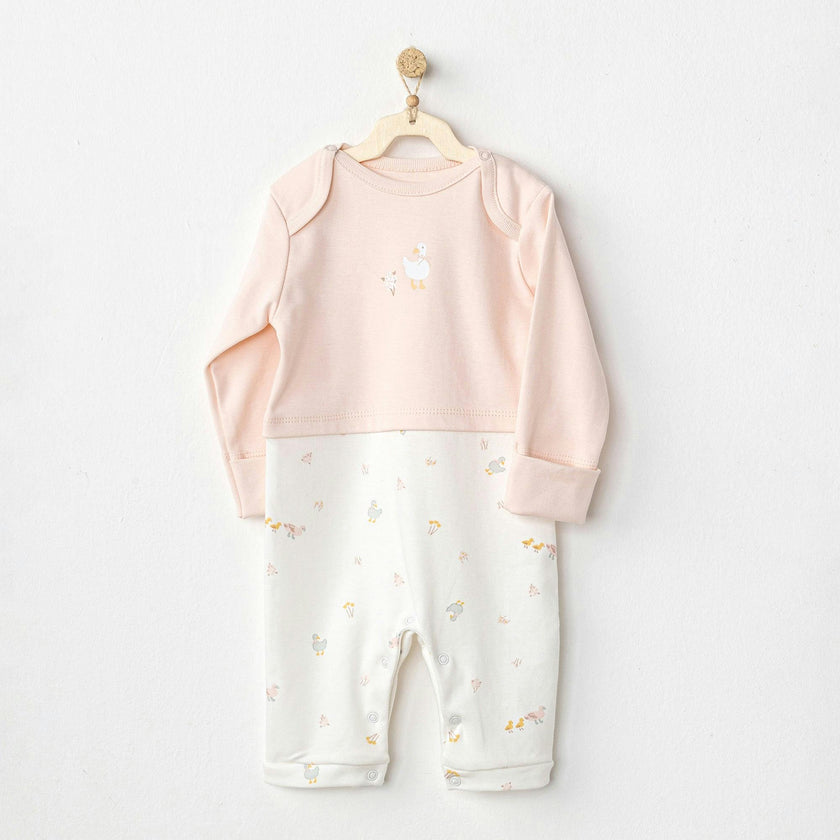 Pink Duck Colorblock Romper