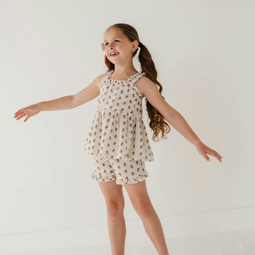Ruffle Gauze Tank