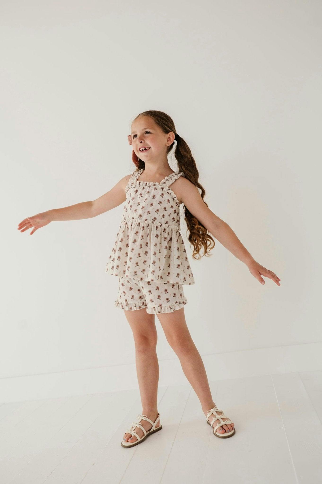 Ruffle Gauze Tank