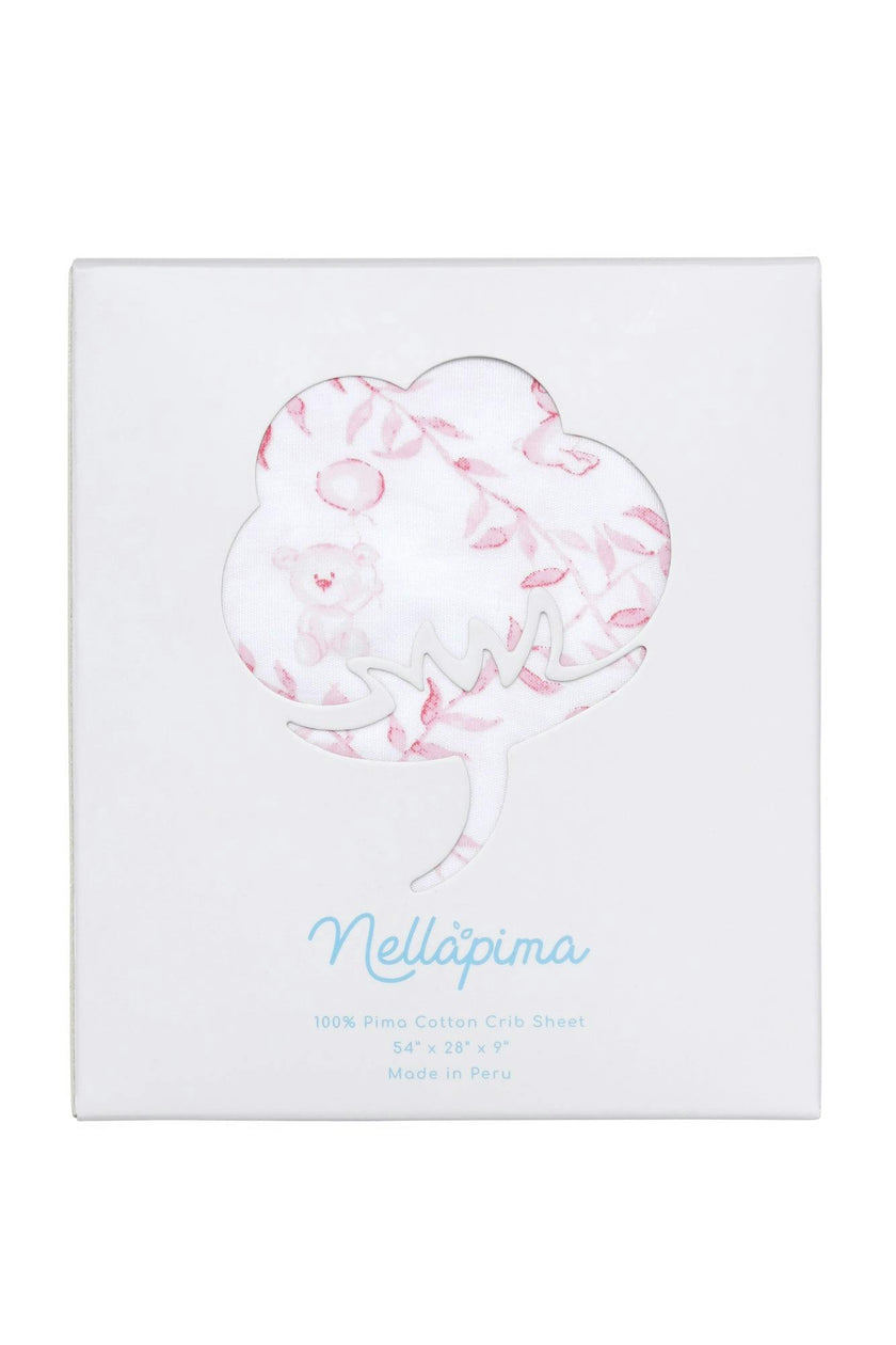 Pink Bears Trellace Crib Sheets