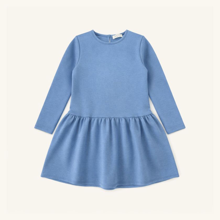 Long Sleeve Tennis Dress in Light Blue