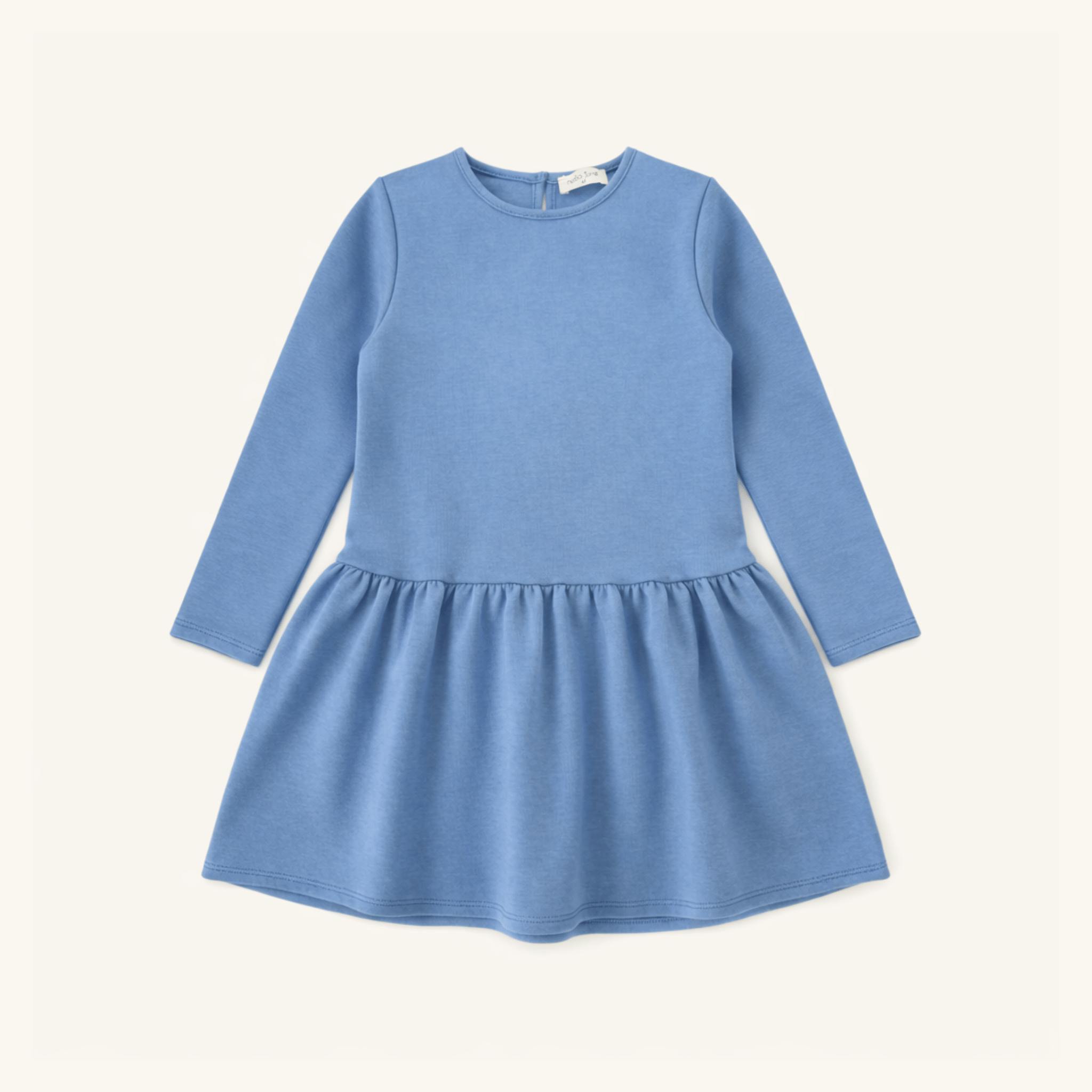 Long Sleeve Tennis Dress in Light Blue