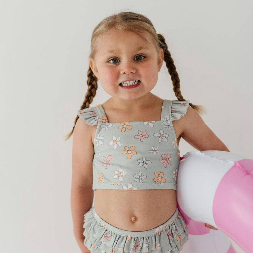 Girl's Two-Piece Ruffle Swimsuit