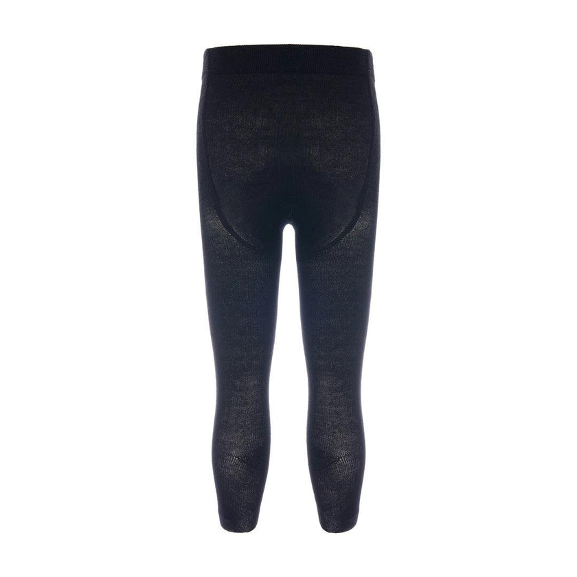 Black Plain Cotton Tights