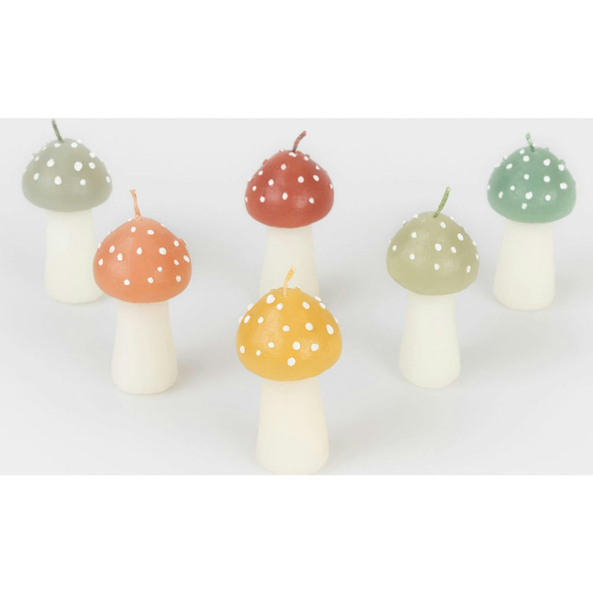 Rustic Mini Mushroom Candles
