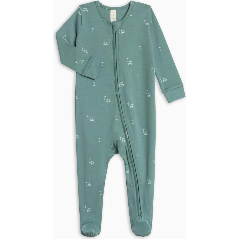 Peyton Zipper Sleeper - Fairway / Laguna + Powder