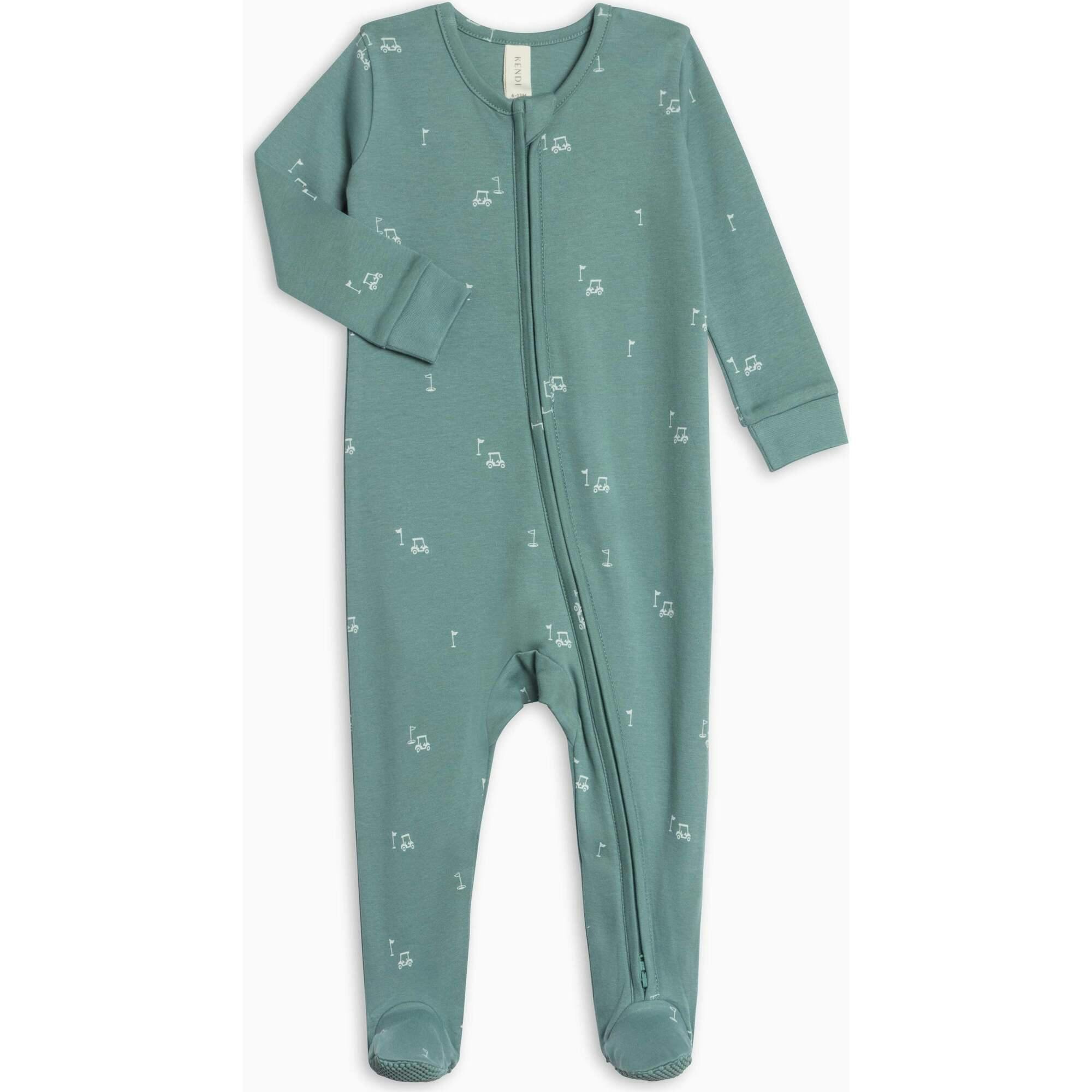 Peyton Zipper Sleeper - Fairway / Laguna + Powder