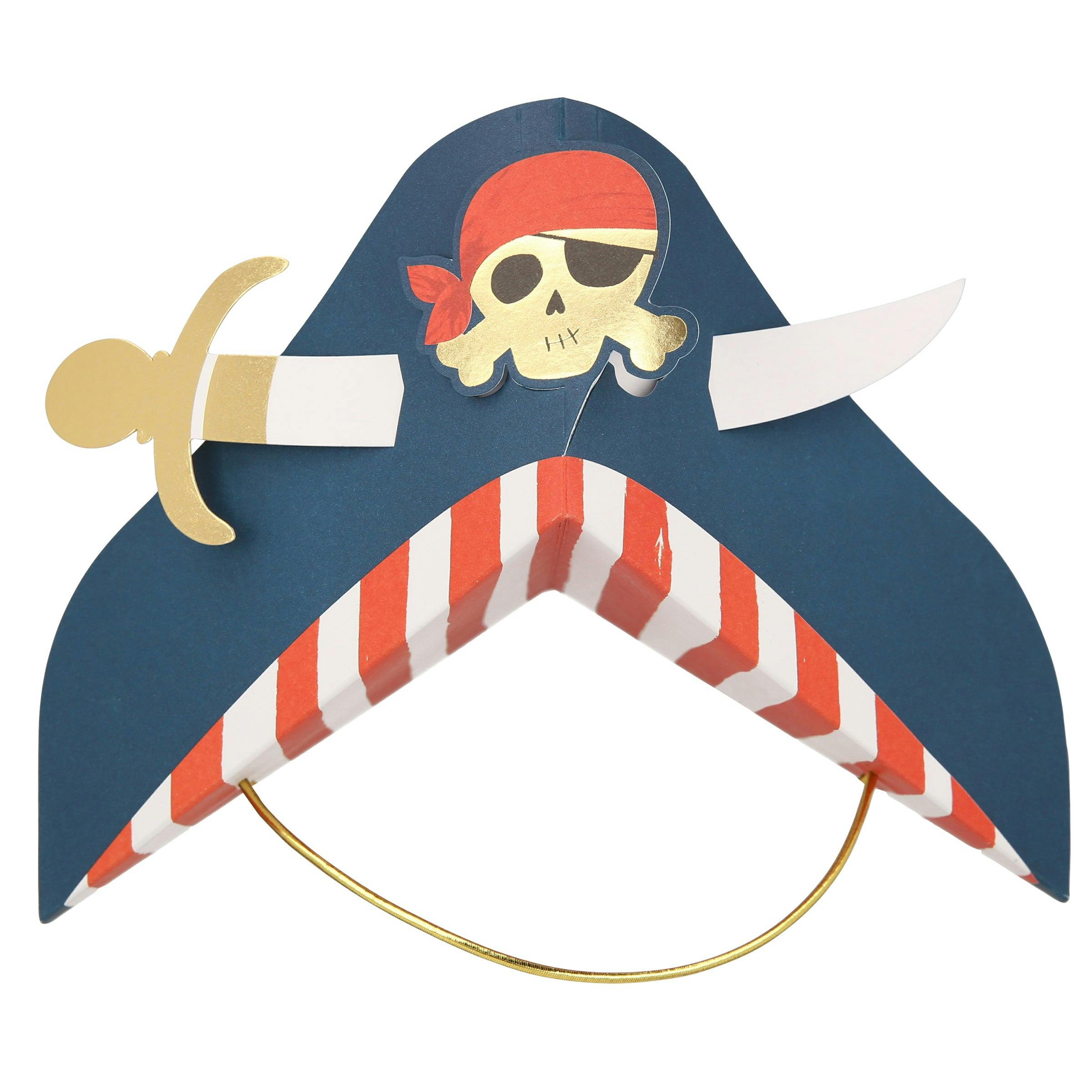 Blue Pirate Party Hats