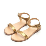 Ricky Slim Strip Leather Strap Sandals