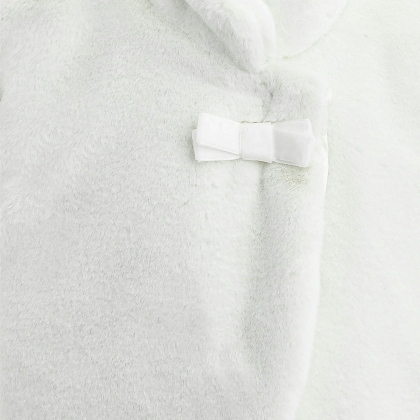 Ivory Plush Asymmetrical Coat