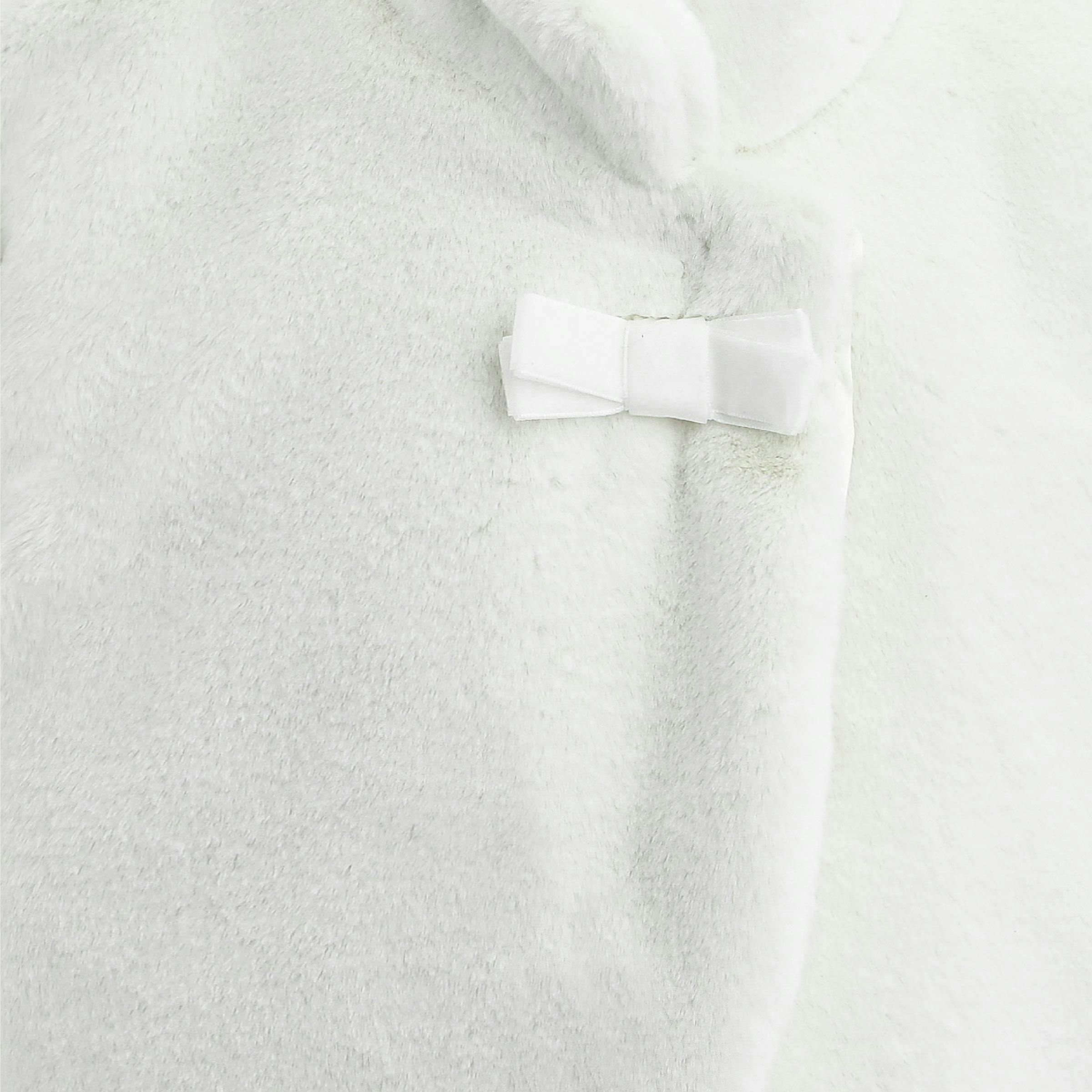 Ivory Plush Asymmetrical Coat