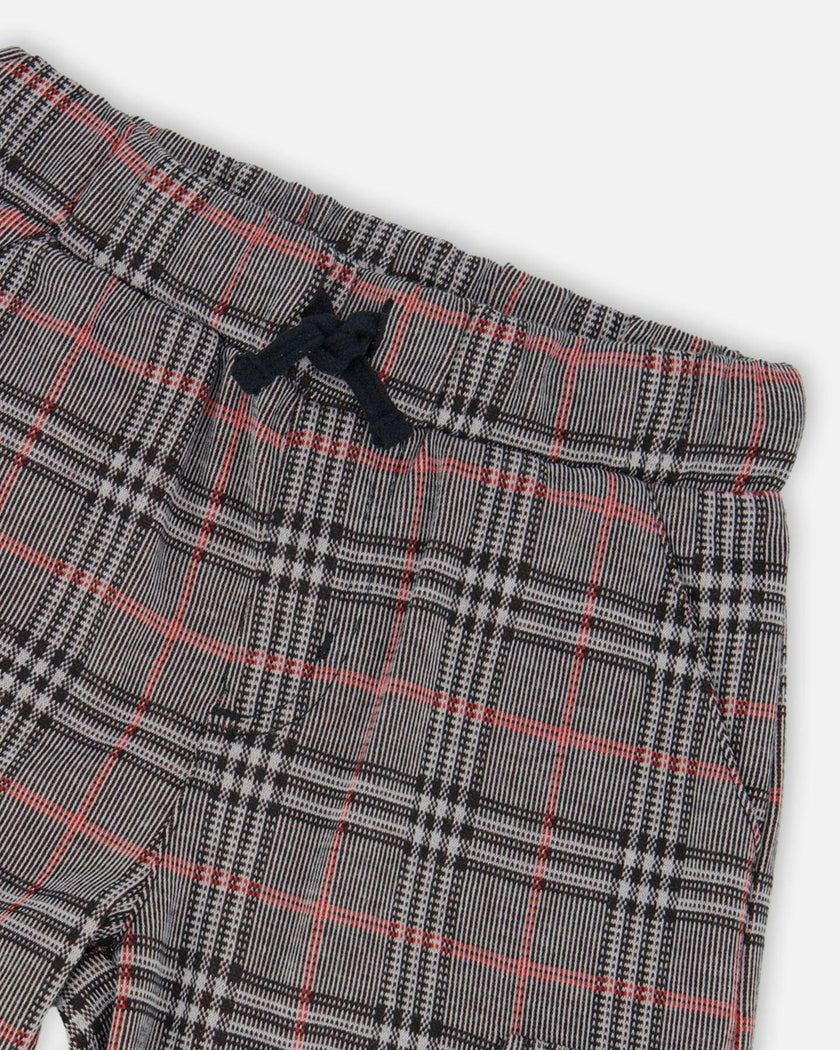 Plaid Cargo Pant Gray And Black
