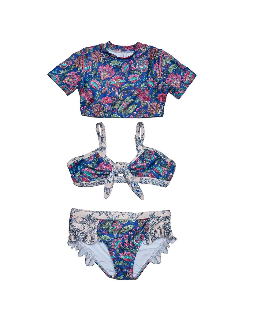 Girls 3 Piece Swim Set (River Print)