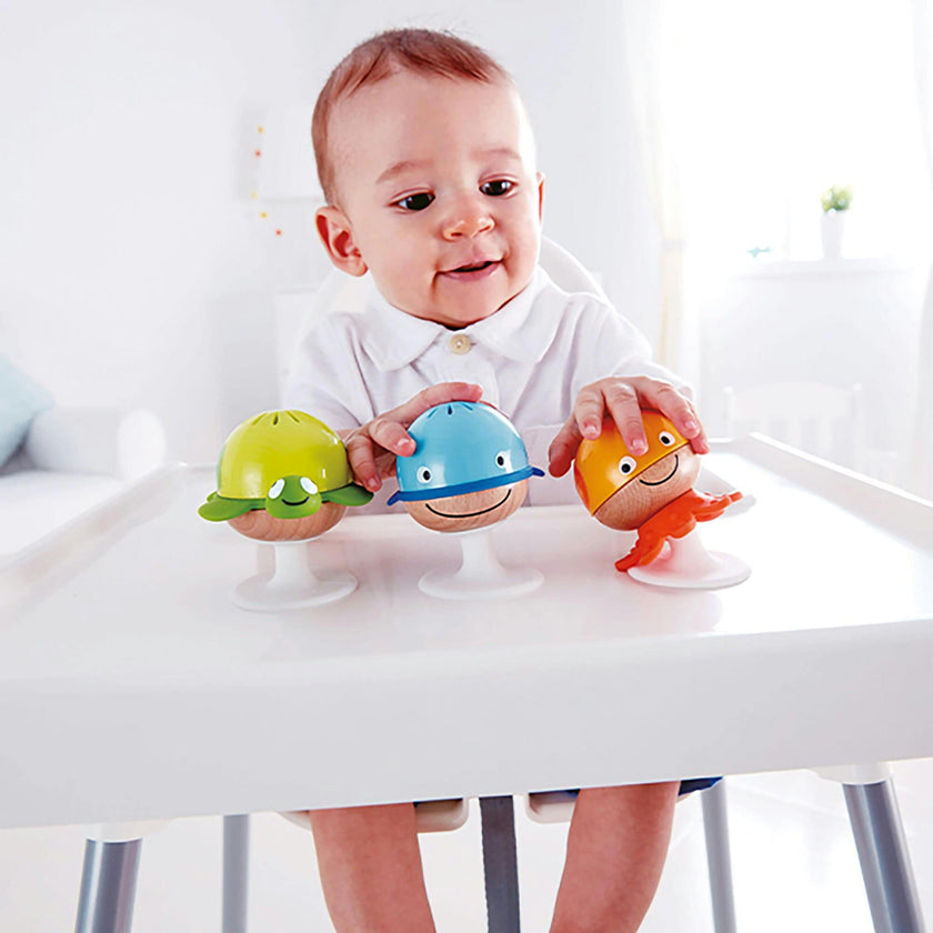: Stay-Put Sea Animal Suction Cup Rattle Set