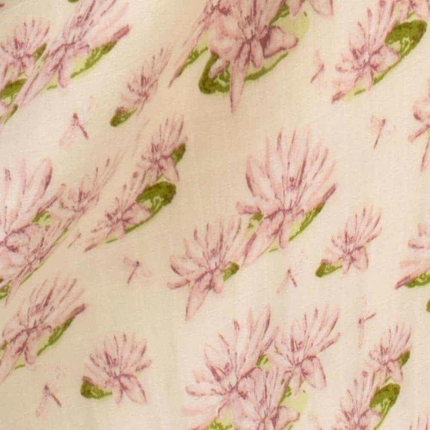 Water Lily Bamboo Muslin Two-Piece Burp Cloth Set