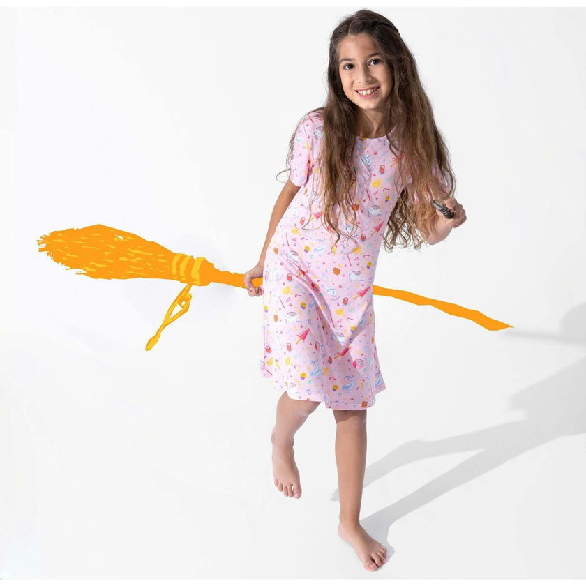 Happee Birthdae Harry Bamboo Girls' Short Sleeve Dress
