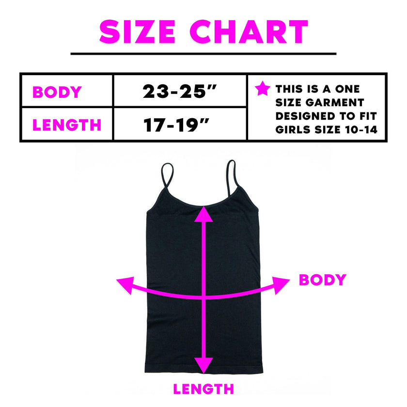 Girl's (10-14) Solid Full Cami / Set of 2